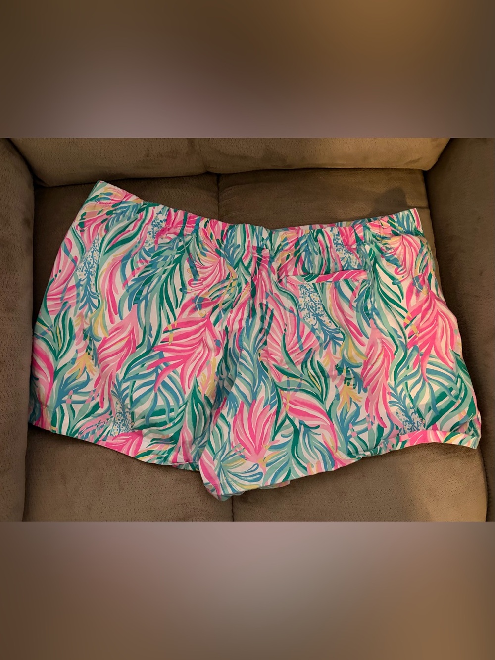 Lilly Pulitzer Pink Teal Tropical Print Women’s Shorts